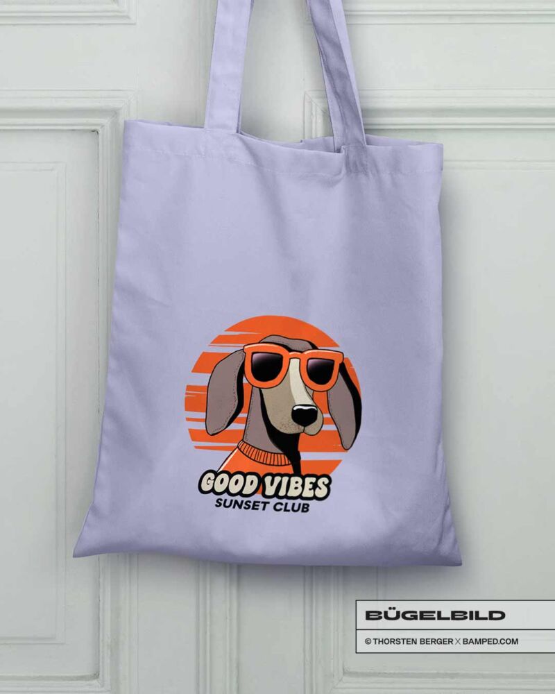 BÜGELBILD "DACKEL ALFIE" / SUNSET – Bild 2