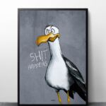 ART PRINT "MÖWE OLE" / SHIT HAPPENS