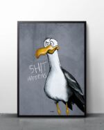 ART PRINT "MÖWE OLE" / SHIT HAPPENS