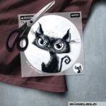 BÜGELBILD "KATZE CRAZY" / Psycho