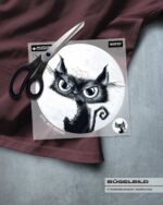 BÜGELBILD "KATZE CRAZY" / Psycho