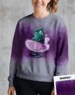 French Terry "GRUMMELFEE" / MOTIVPANEL PURPLE – Bild 5